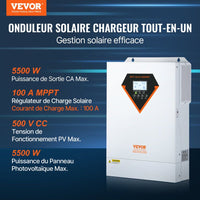 Hybrid Solar Wechselrichter 5500W 48V MPPT Inverter 
 Sinuswelle