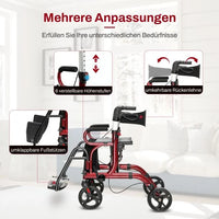 2in1 Seniorenrollator Seniorenrollstuhl Rollstuhl Senioren