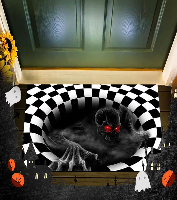 3D Halloween Fußmatte Deko Skelett Dekoration Teppich