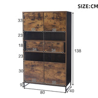 Antike Vitrine LED Vitrine Glasvitrine Regal Möbel Wohnzimmer