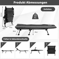 Angelliege Campingliege Verstellbar Feldbett Matratze
