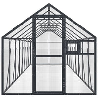 Alu Voliere Vogelkäfig Vogelvoliere Freilaufgehege Vogelhaus 179×800×185cm
