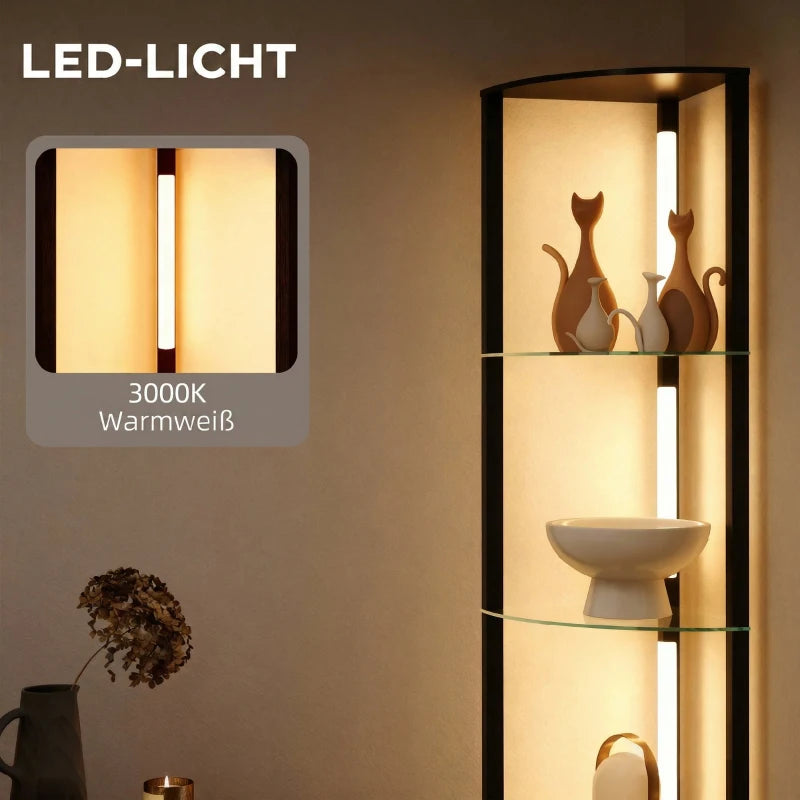 Stehlampe Glasregal Stehleuchte Beleuchtung Lampe Regal Möbel