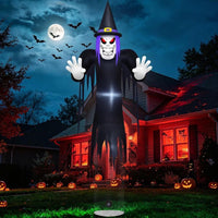 Halloween Aufblasbar Skelett Gitarre Grabstein Kürbis LED Beleuchtung
