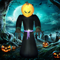 Halloween Aufblasbarer Kürbisgeist LED Beleuchtung Halloween Deko Outdoor