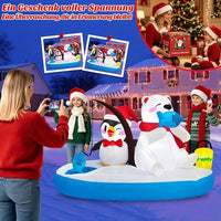 180cm Aufblasbare Weihnachtsdeko Eisbär Pinguin LED Beleuchtet