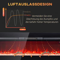 Elektrokamin LED Flammeneffekt 1800W Wandkamin Fernbedienung 127cm