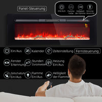 Elektrokamin LED Flammeneffekt 1800W Wandkamin Fernbedienung 127cm