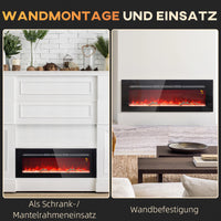 Elektrokamin LED Flammeneffekt 1800W Wandkamin Fernbedienung 127cm