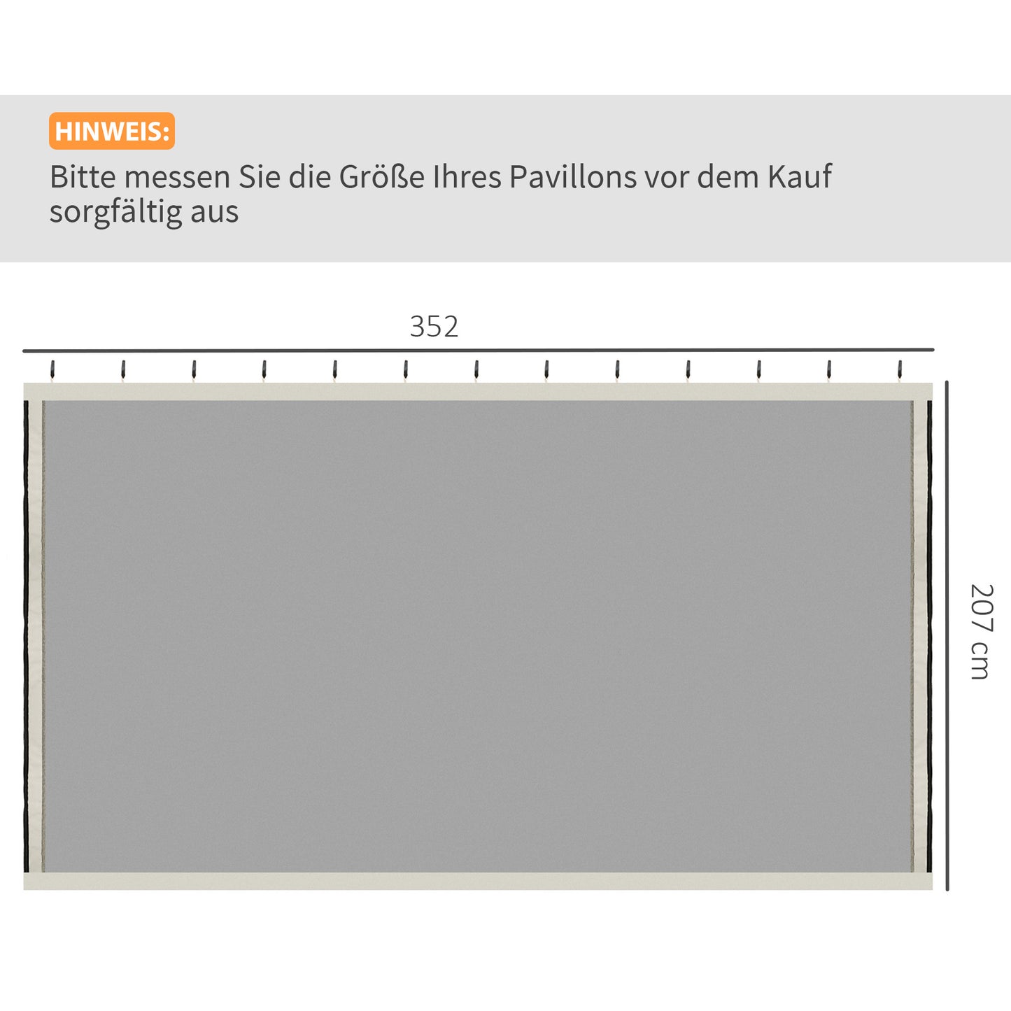 Ersatz-Netzvorhang 3x4m Gartenpavillons Fliegennetz Moskitonetz Polyester