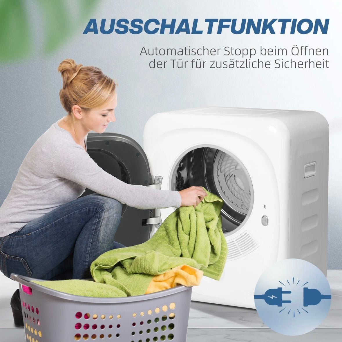 Mini Wäschetrockner mit 5 Programm Trockner