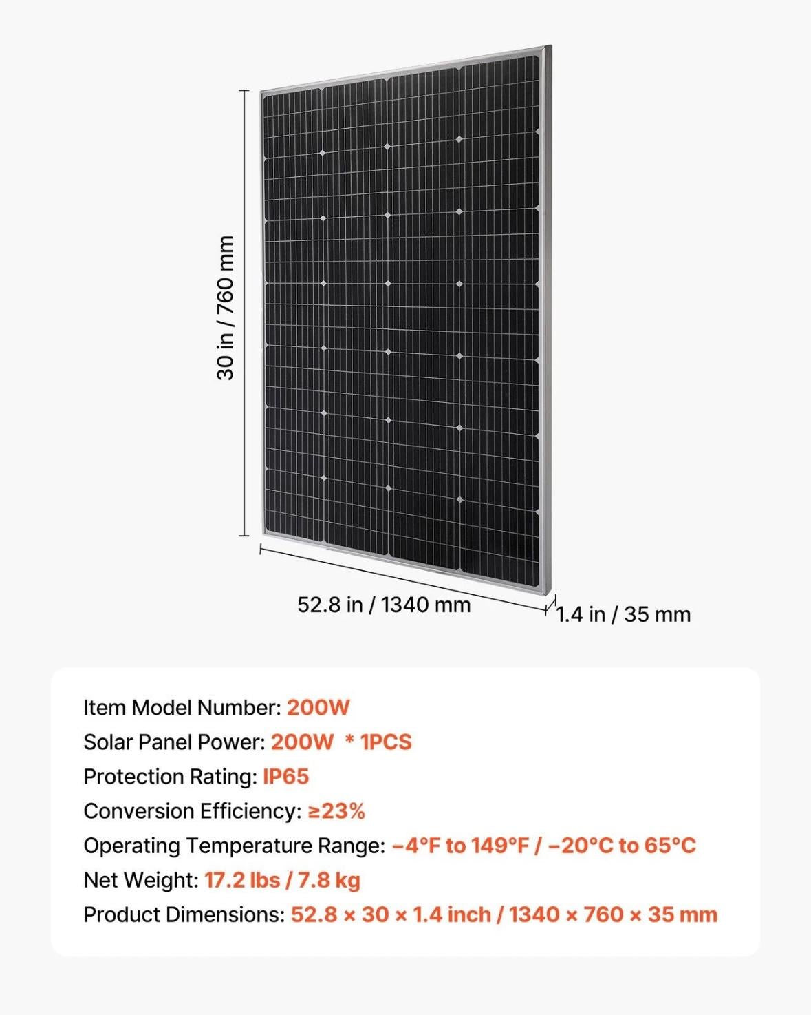 Solarmodul Monokristallin 200W PV
Solarpanel Balkonkraftwerk