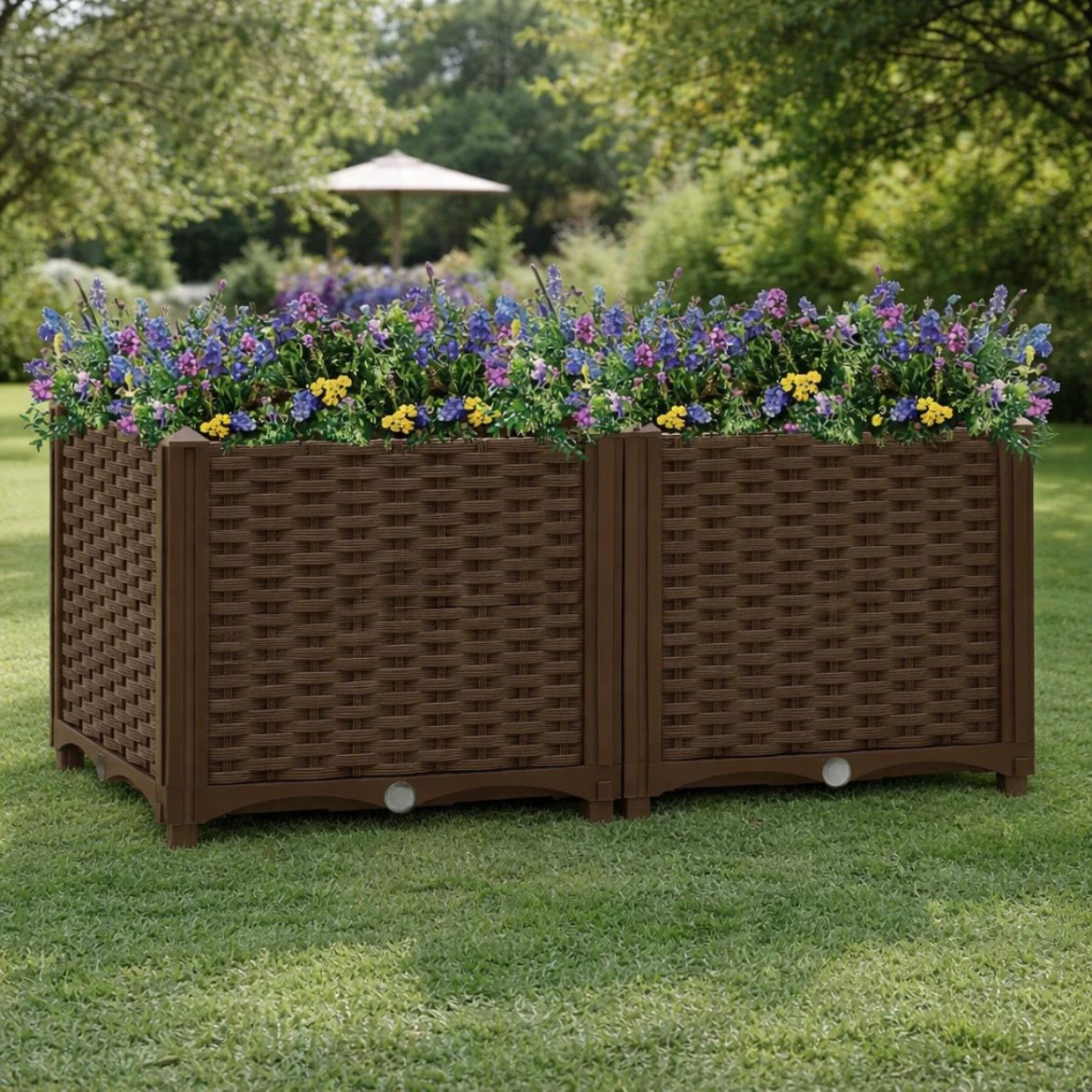 Pflanzkübel Blumenkübel Pflanzcontainer Pflanzgefäße 80x40x38cm