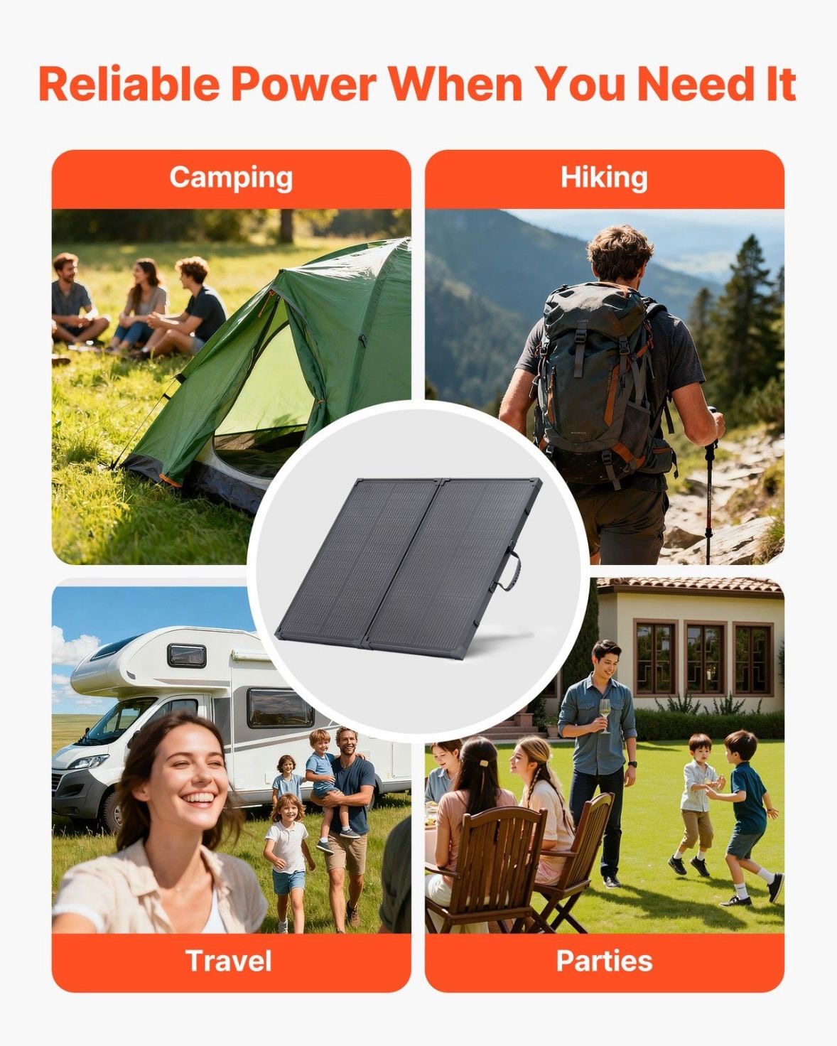 Faltbares Solarpanel 100W 30A-Regler Tragbares Mono Solarmodul