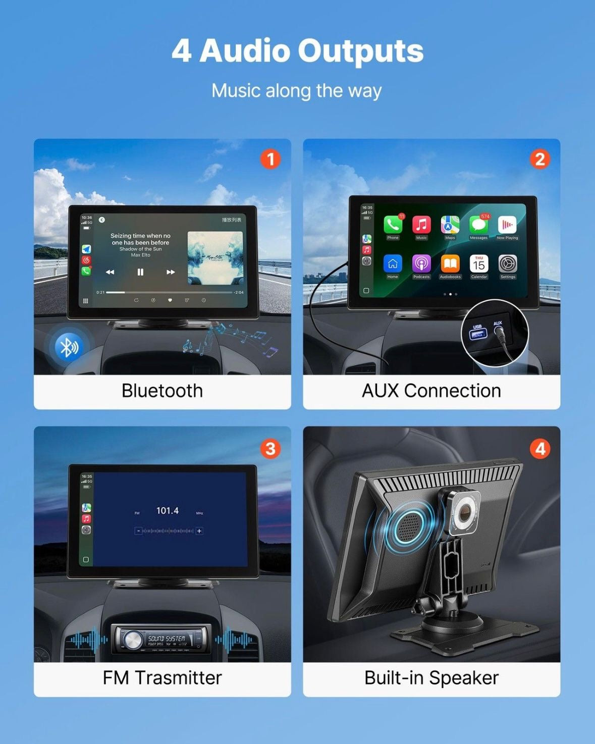 Autoradio CarPlay Touchscreen 228,6mm
Android Front-/Rückkamera