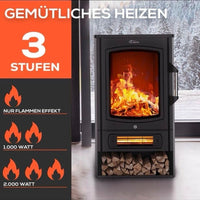 Elektrokamin Kaminofen Heizgerät Modern 2kW