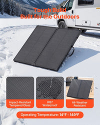 Faltbares Solarpanel 100W 30A-Regler Tragbares Mono Solarmodul
