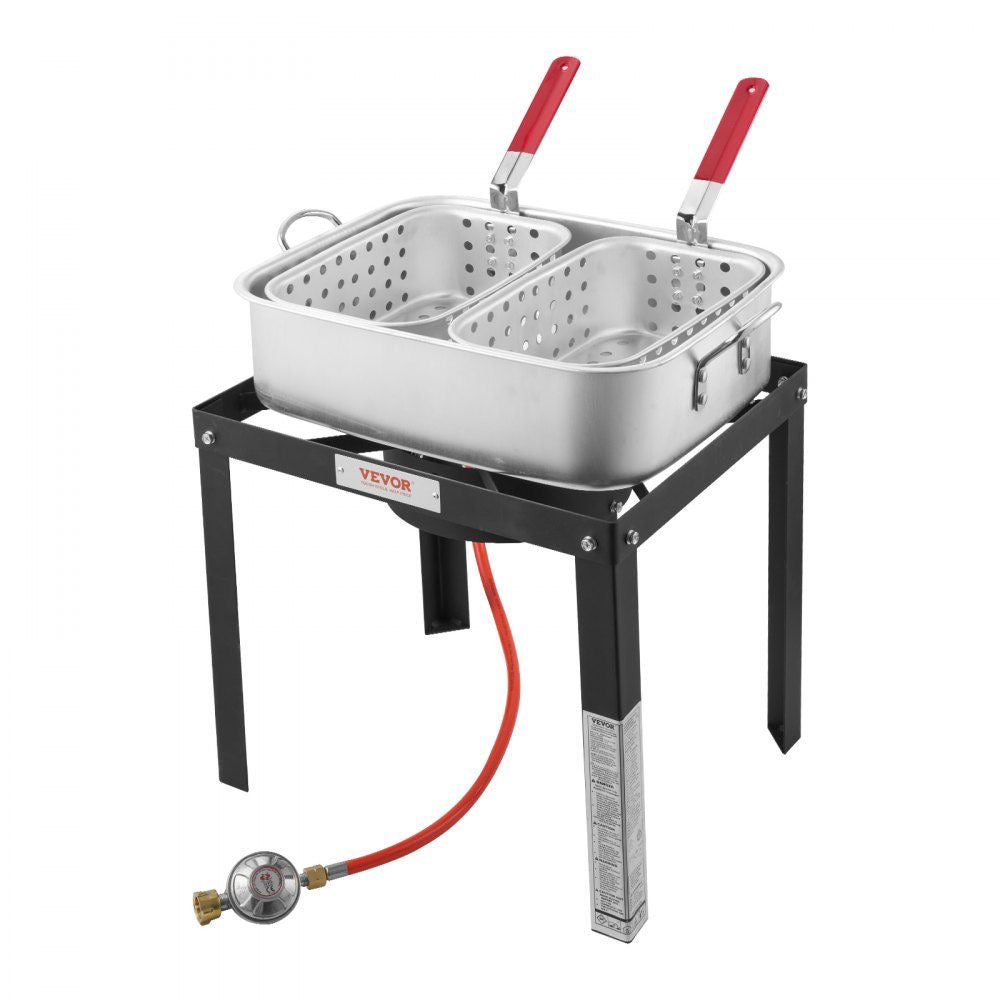 Outdoor Gas Fritteuse Hähnchenfritteuse mit 2 Körben Kochen