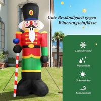 240cm Nussknacker Soldat Aufblasbar LED Beleuchtung Weihnachtsdekoration