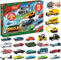 Adventskalender 24 Druckguss-Fahrzeuge Autos Spielzeug Weihnachten