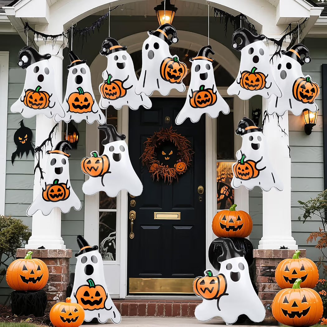 12x Halloween Deko Geister Aufblasbar  Dekoration Partydeko