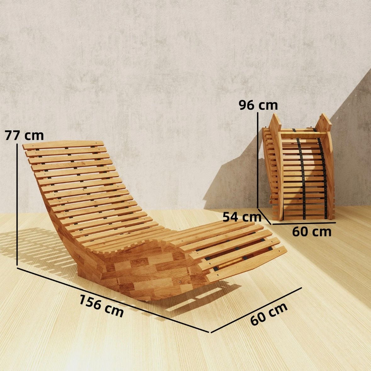 Sonnenliege Akazienholz Klappbar Ergonomisch Gartenliege Liege
