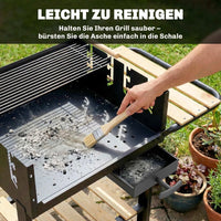 Holzkohlegrill Grillwagen Höhenverstellbar Grill