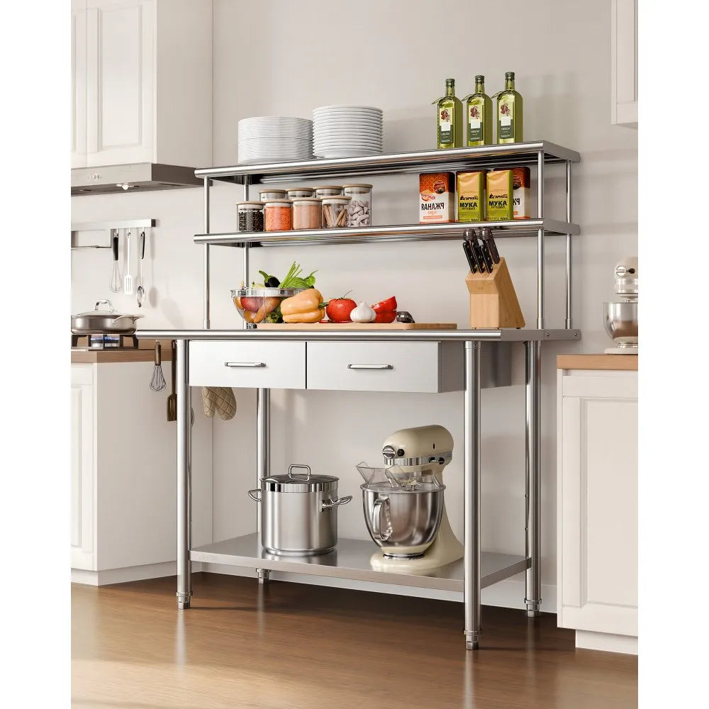 Tisch Arbeitstisch Edelstahl 1220x610x1400mm Grundboden Möbel