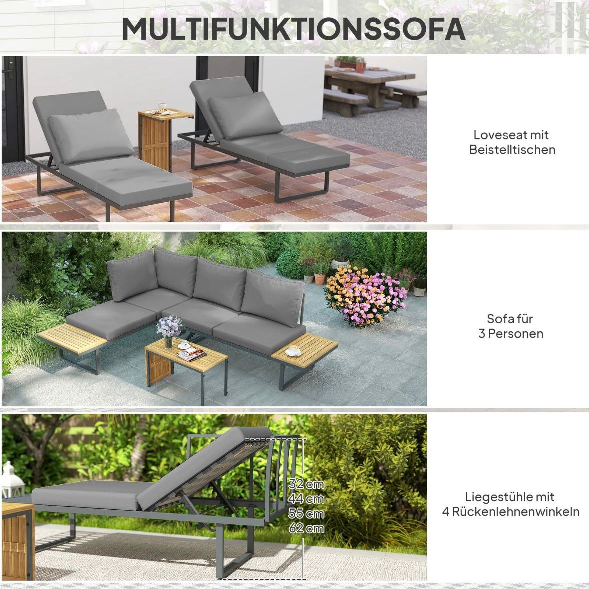 Gartenmöbel Set 6 Personen Gartenlounge Eckbank Möbel