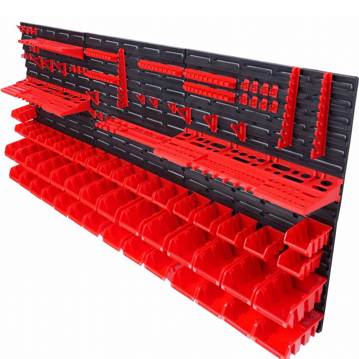 Werkzeugwand 170x78cm 50 Boxen Lochwand Werkzeug