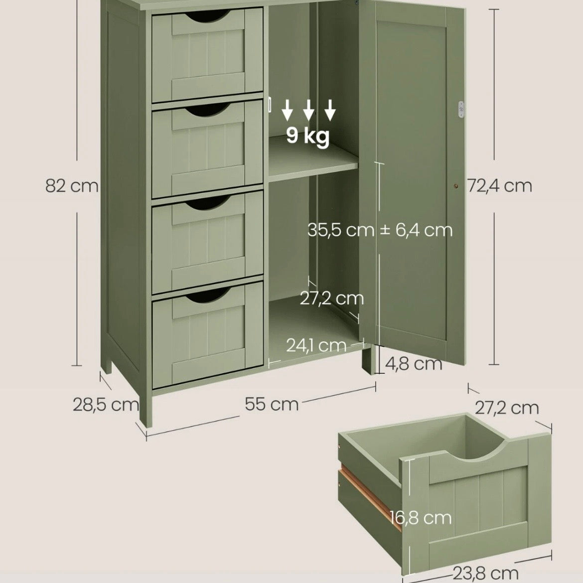 Badezimmerschrank Beistellschrank Schrank Bad Möbel