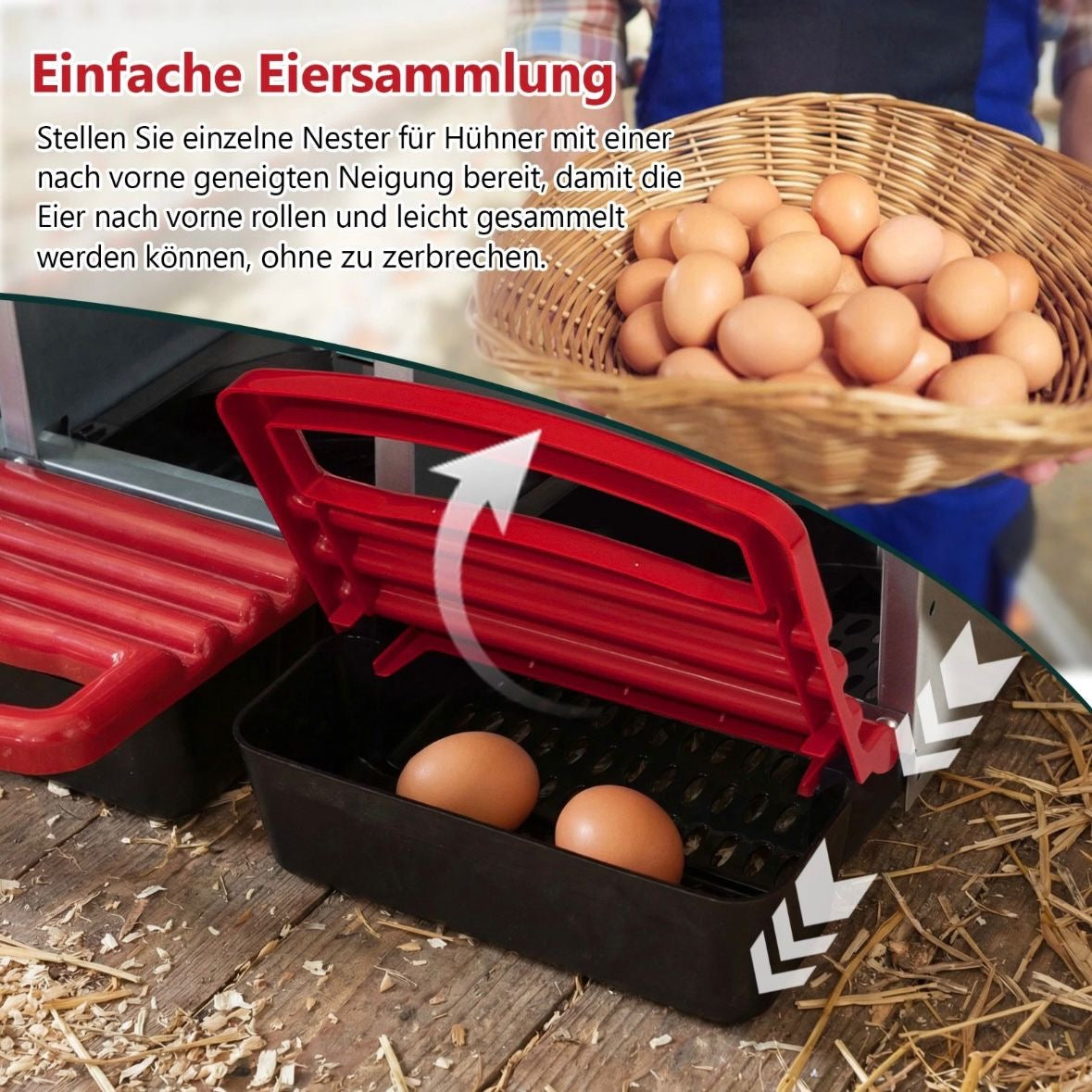 4er Legenest Hühnernest Brutnest Legebox für Hühner