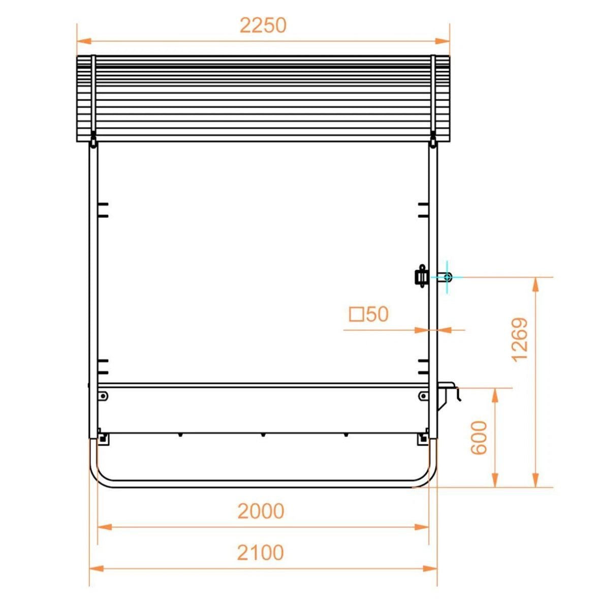 Futterraufe Schrägfressgitter 2x2m 12 Plätze Heuraufe Raufe