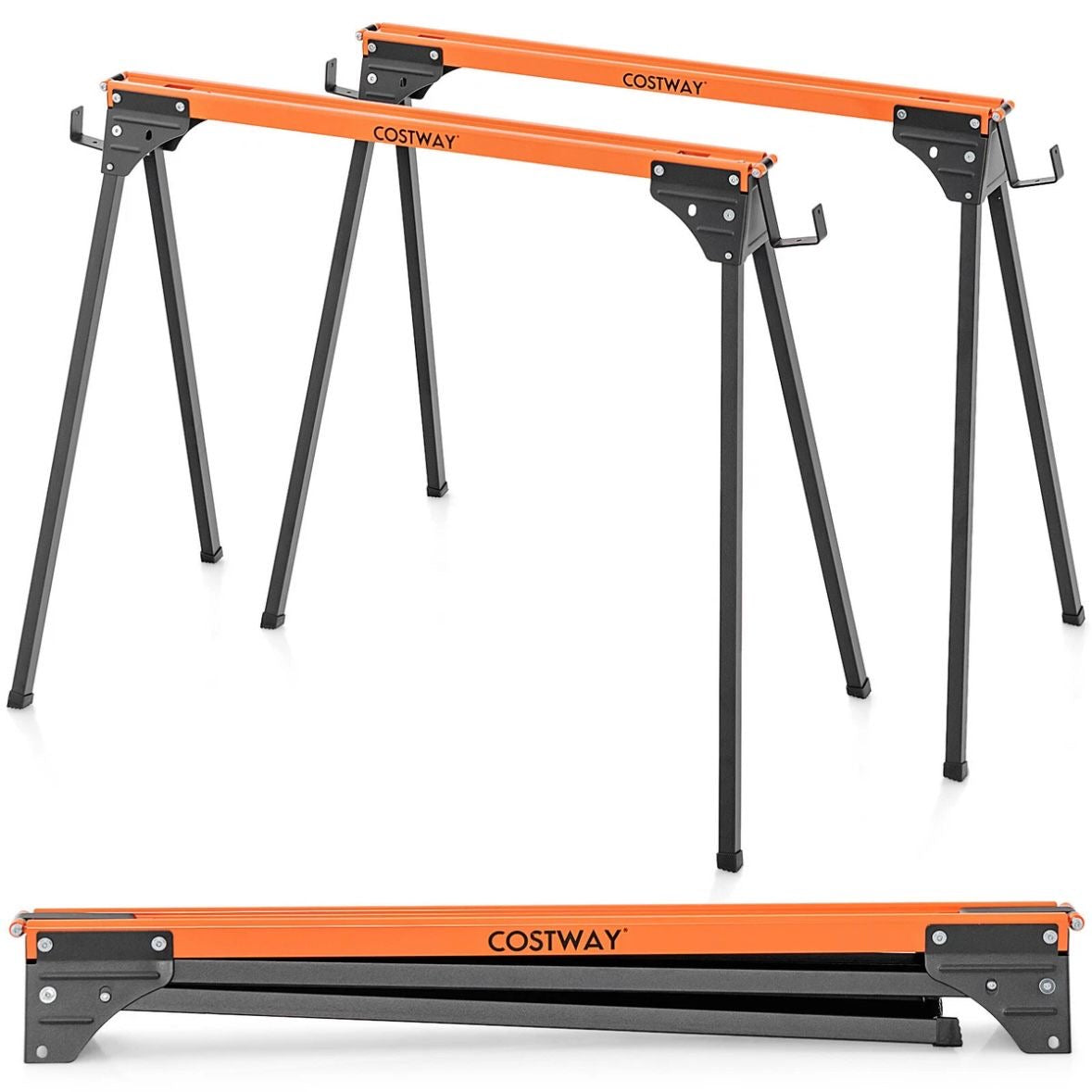 2x Sägebock Arbeitsbock Klappbar Gerüstbock 500kg belastbar Klappbock