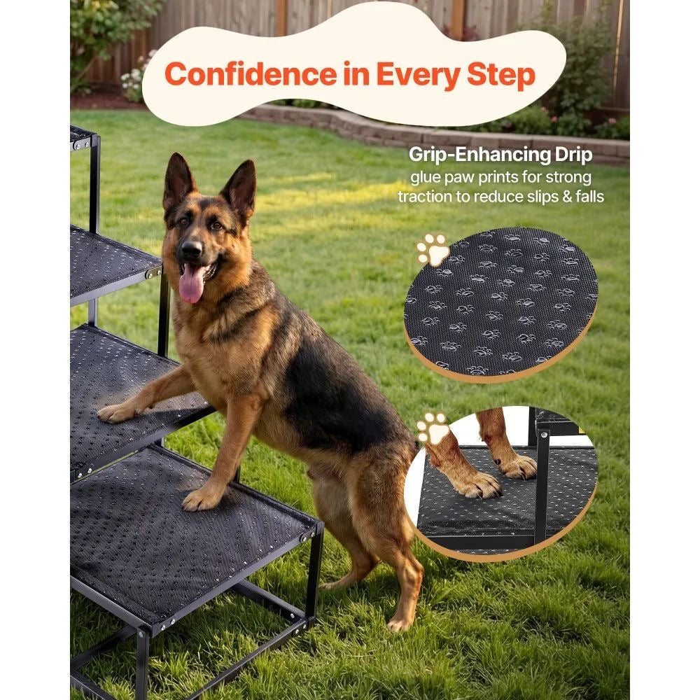 Hundetreppe Auto faltbar Einstiegshilfe Hundeleiter 4 Stufen 113kg