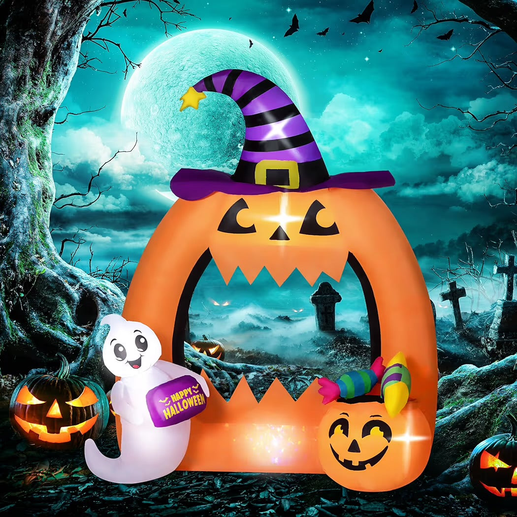 Halloween Aufblasbar Kürbisbogen Geist Outdoor Dekoration