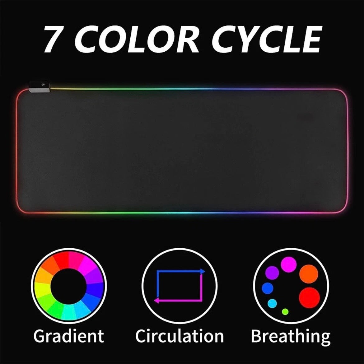 Gaming Mauspad Mousepad LED RGB Matte Pad PC Computer