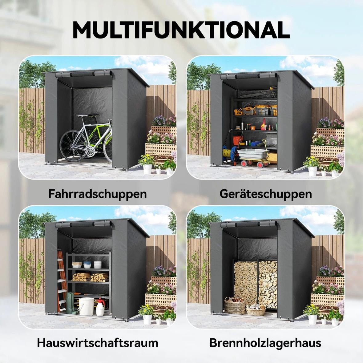 Zeltgarage 1,9x1,2m Wasserdicht
Garagenzelt Reißverschlusstür