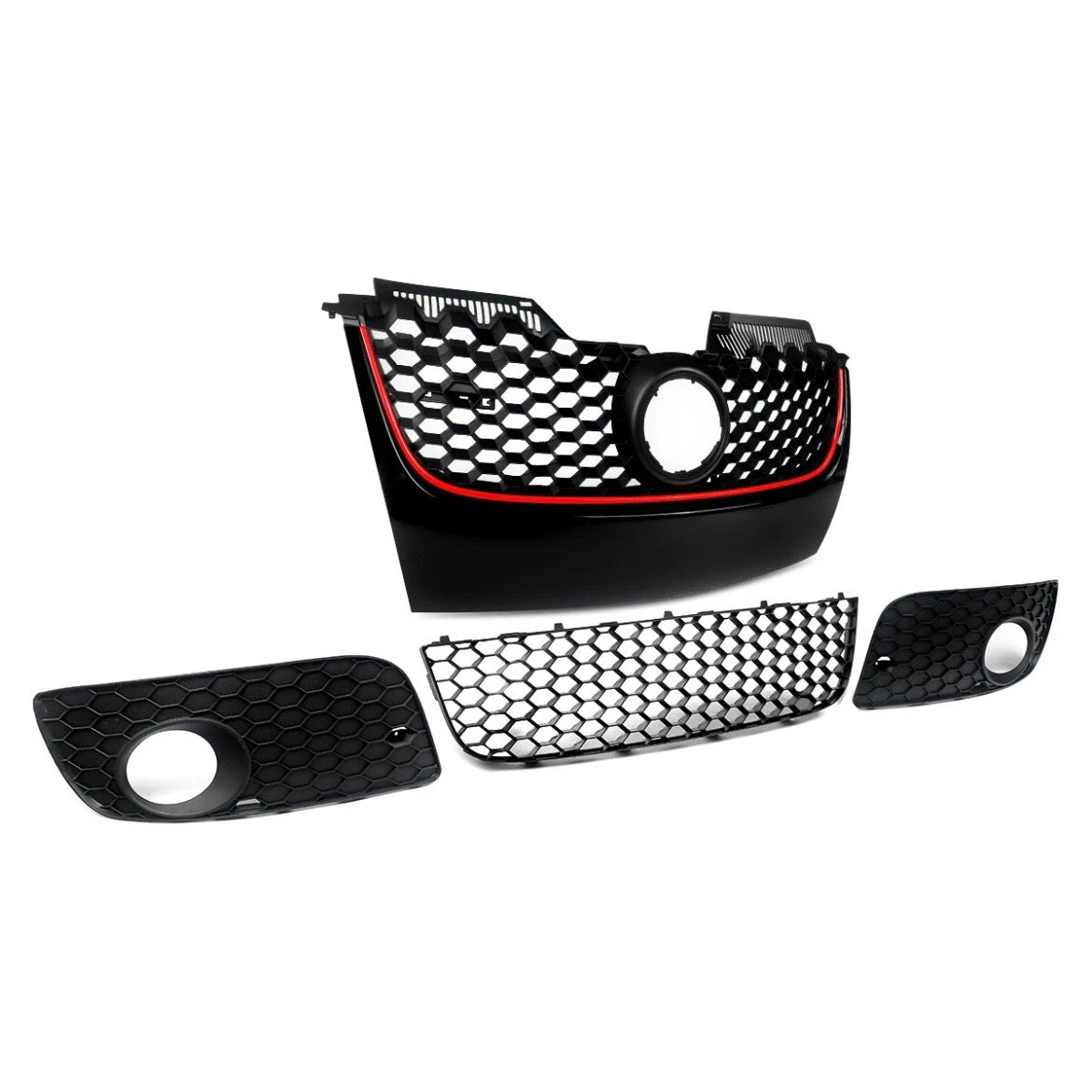 Vorne Zentral Kühlergrill Gitter Für VW GOLF Mk5 ESTATE GTI Jetta 06-09 Schwarz