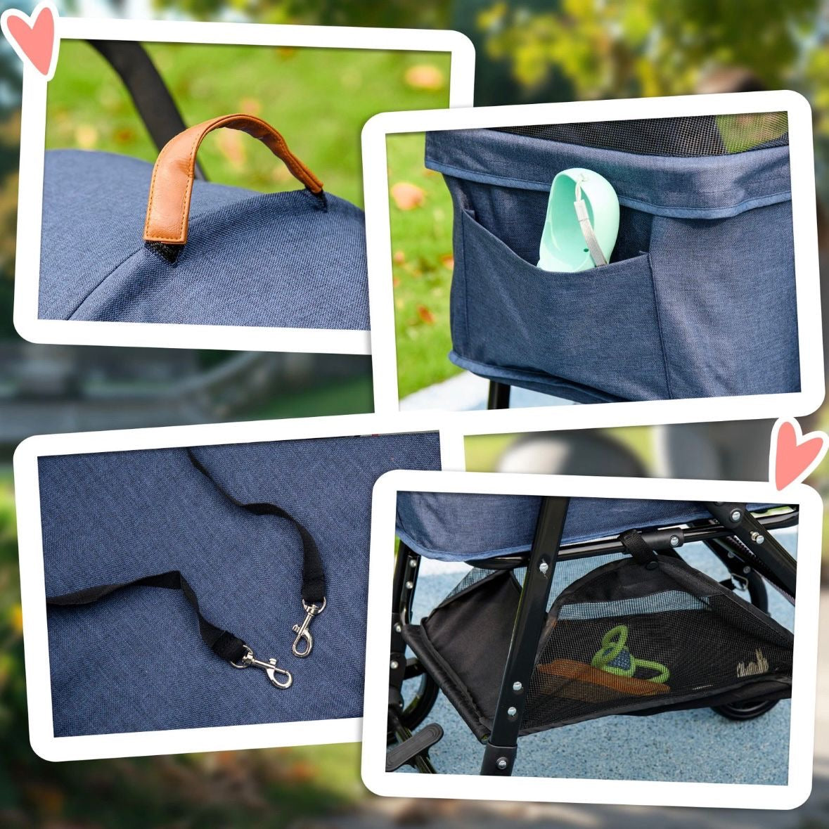 2in1 Hundebuggy Transporttasche Haustiere Katzenbuggy