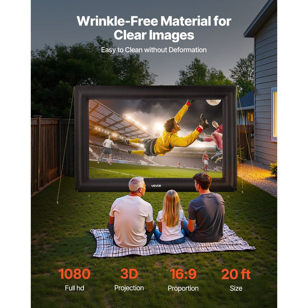 XXL Aufblasbare Projektionsleinwand Outdoor Heimkino Leinwand Gebläse