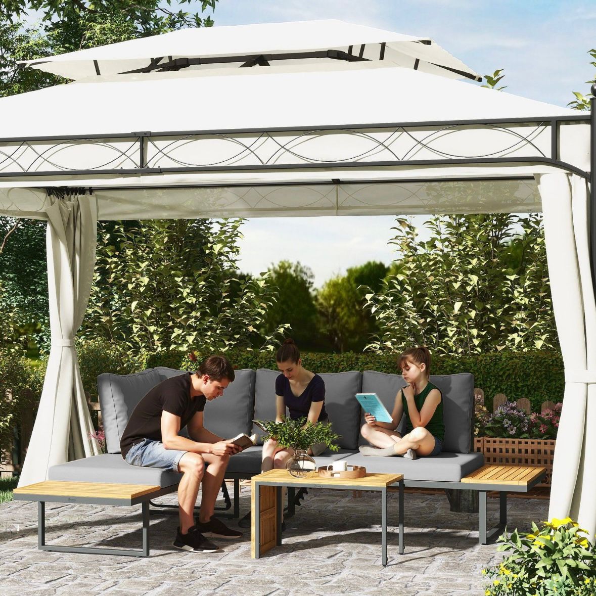 Gartenmöbel Set 6 Personen Gartenlounge Eckbank Möbel