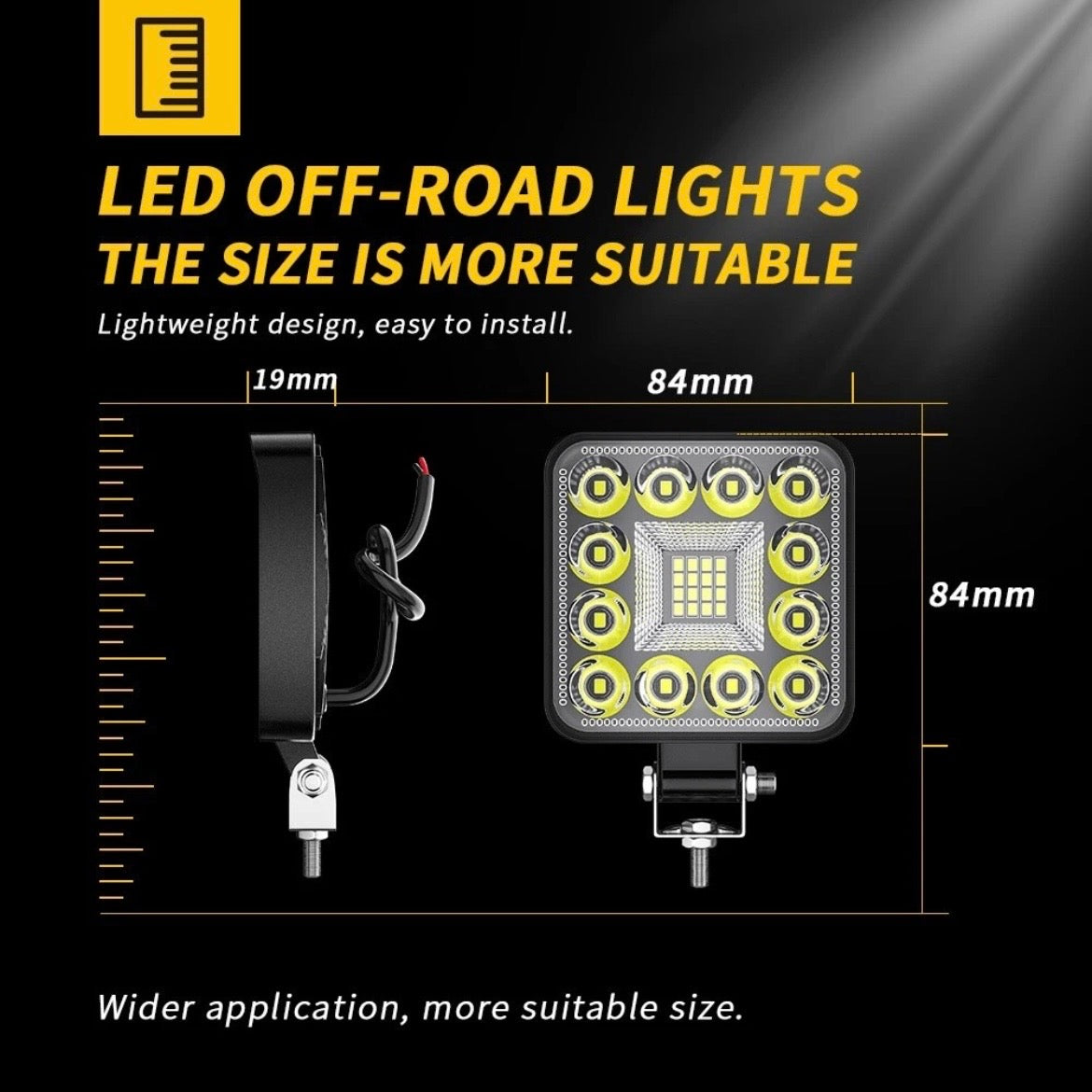 2x 48W LED Arbeitsscheinwerfer Rückfahrleuchte 12V 24V Kfz Scheinwerfer