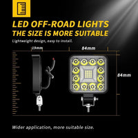 2x 48W LED Arbeitsscheinwerfer Rückfahrleuchte 12V 24V Kfz Scheinwerfer
