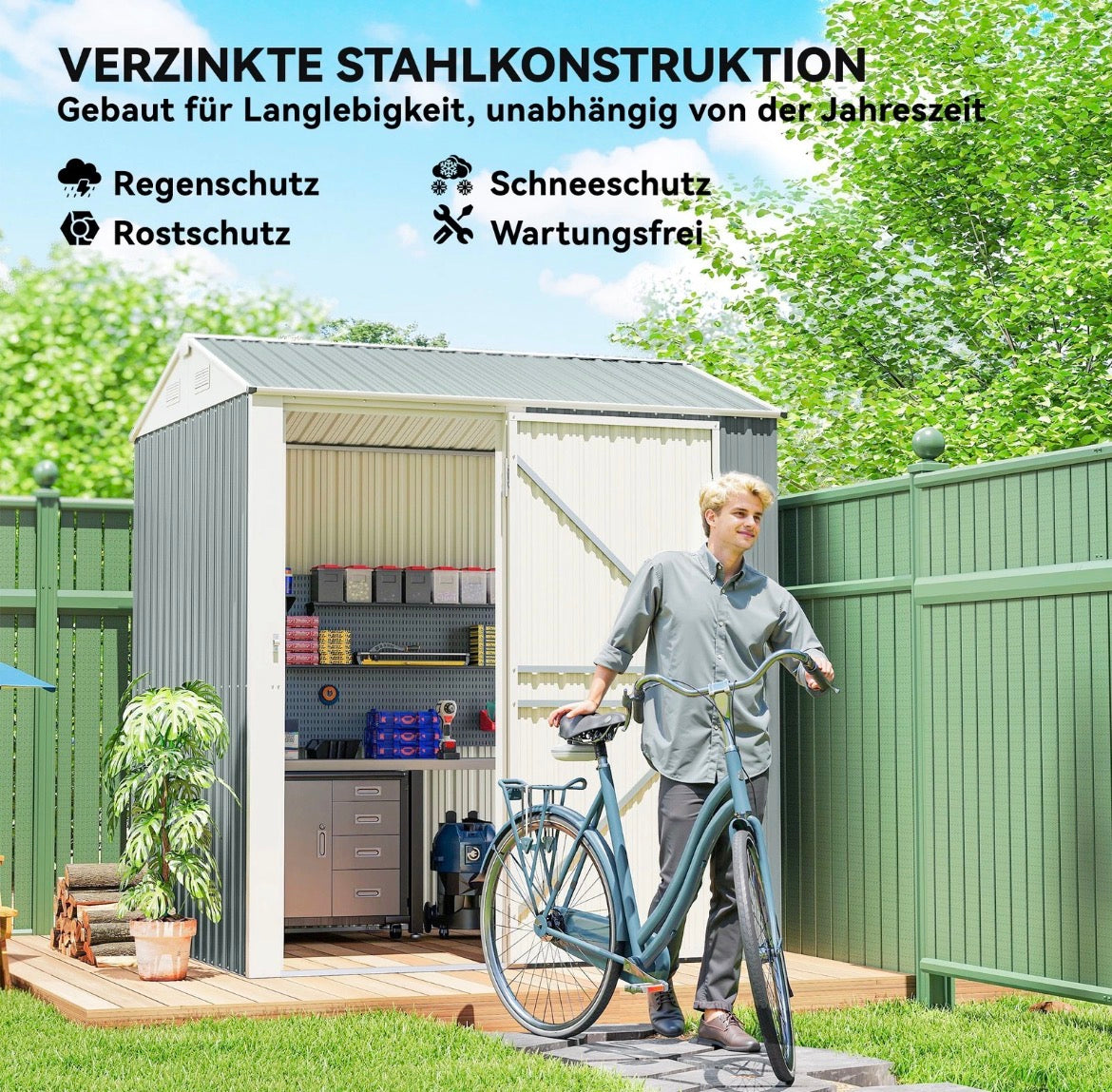 Metall Gerätehaus Geräteschuppen
Gartenhaus Gartenschuppen