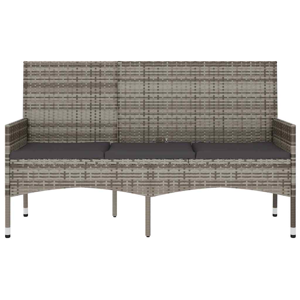 Gartenbank 3-Sitzer Poly Rattan Outdoor Sitzbank Terrassenbank