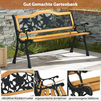 2 Sitzer Gartenbank Sitzbank Holzbank Garten Rückenlehne