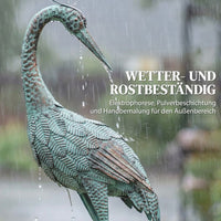 Reiher Gartenstatue Metall Vogel Dekoration Statue 88cm Skulptur