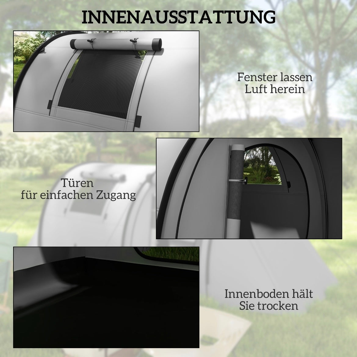 Campingzelt 4 Personen Familienzelt Outdoor Zelte