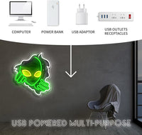 LED Neon Schild Alien Weltall Neonlicht USB Zimmer